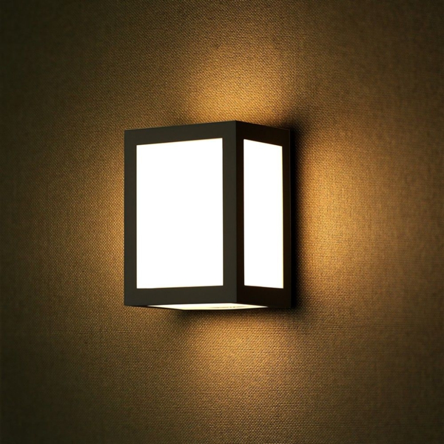 Lampada da parete per esterni a LED/12W/230V 6400K IP65 nera