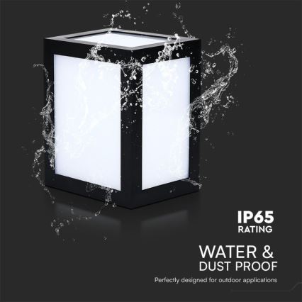 Lampada da parete per esterni a LED/12W/230V 6400K IP65 nera