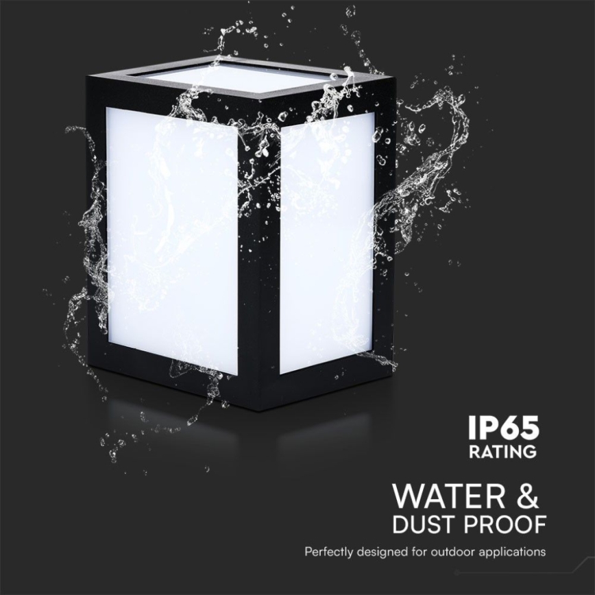 Lampada da parete per esterni a LED/12W/230V 6400K IP65 nera