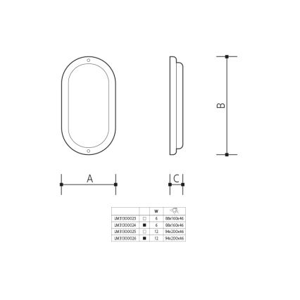 Lampada da parete per esterni a LED/12W/230V IP54 nera