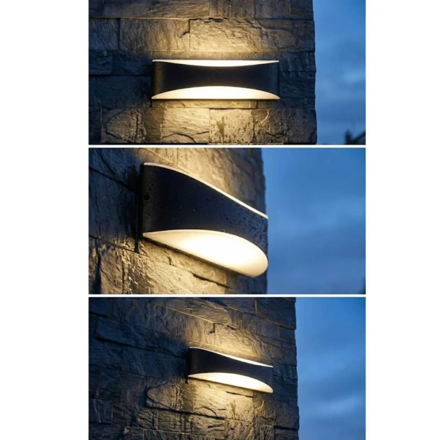 Lampada da parete per esterni a LED LED/10W/230V IP65 nera