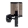 Lampada da parete per esterni con sensore di movimento e sensore crepuscolare, 1xE27/60W/230V IP44, nero/marrone fumé