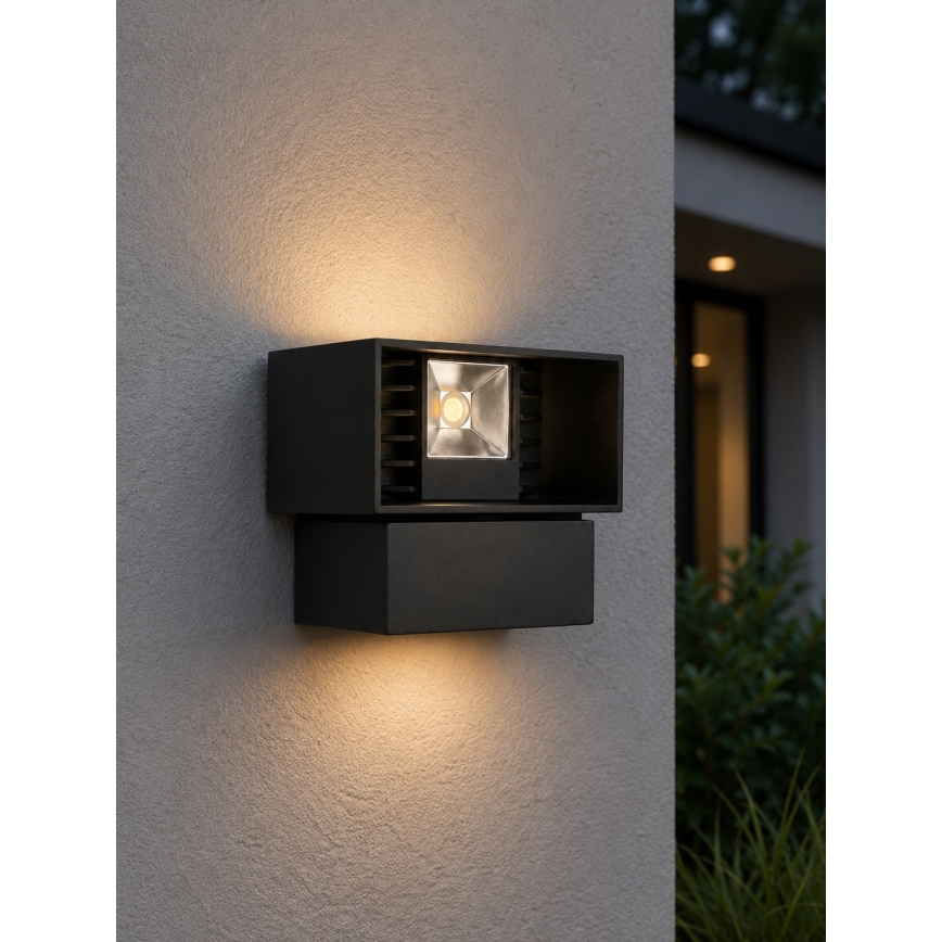 Lampada da parete per esterni LED/6W/230V IP54 nera