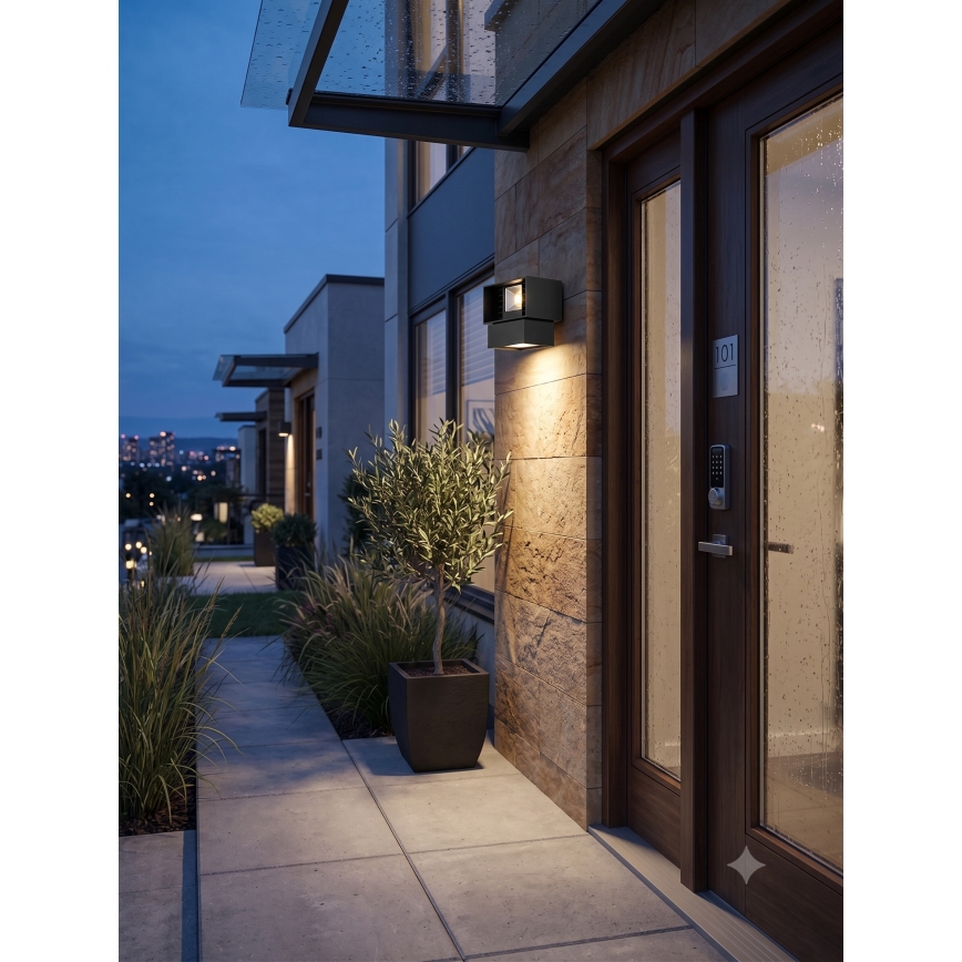 Lampada da parete per esterni LED/6W/230V IP54 nera