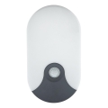 Lampada da parete per esterni LED con sensore di movimento, 18W/230V, IP44, antracite