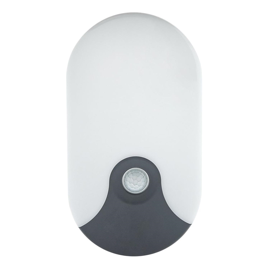 Lampada da parete per esterni LED con sensore di movimento, 18W/230V, IP44, antracite