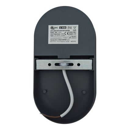 Lampada da parete per esterni LED con sensore di movimento, 18W/230V, IP44, antracite