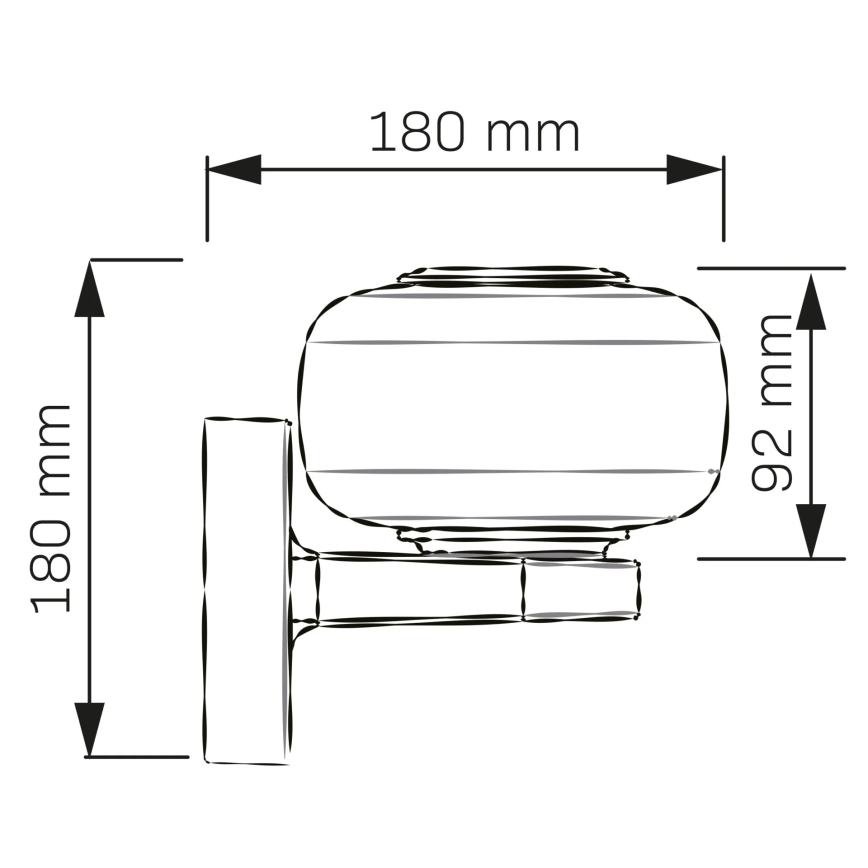 Lampada da parete per esterni LED MALAGA LED/12W/230V IP44 nera