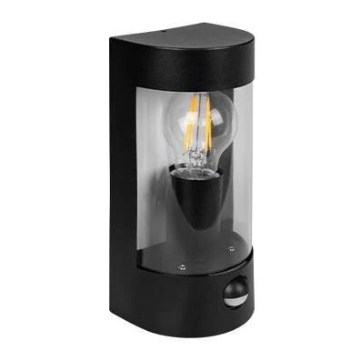 Lampada da parete per esterno con sensore di movimento 1xE27/15W/230V IP44 nero