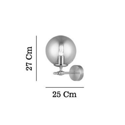 Lampada da parete POLINO 1xE27/40W/230V, finitura dorata