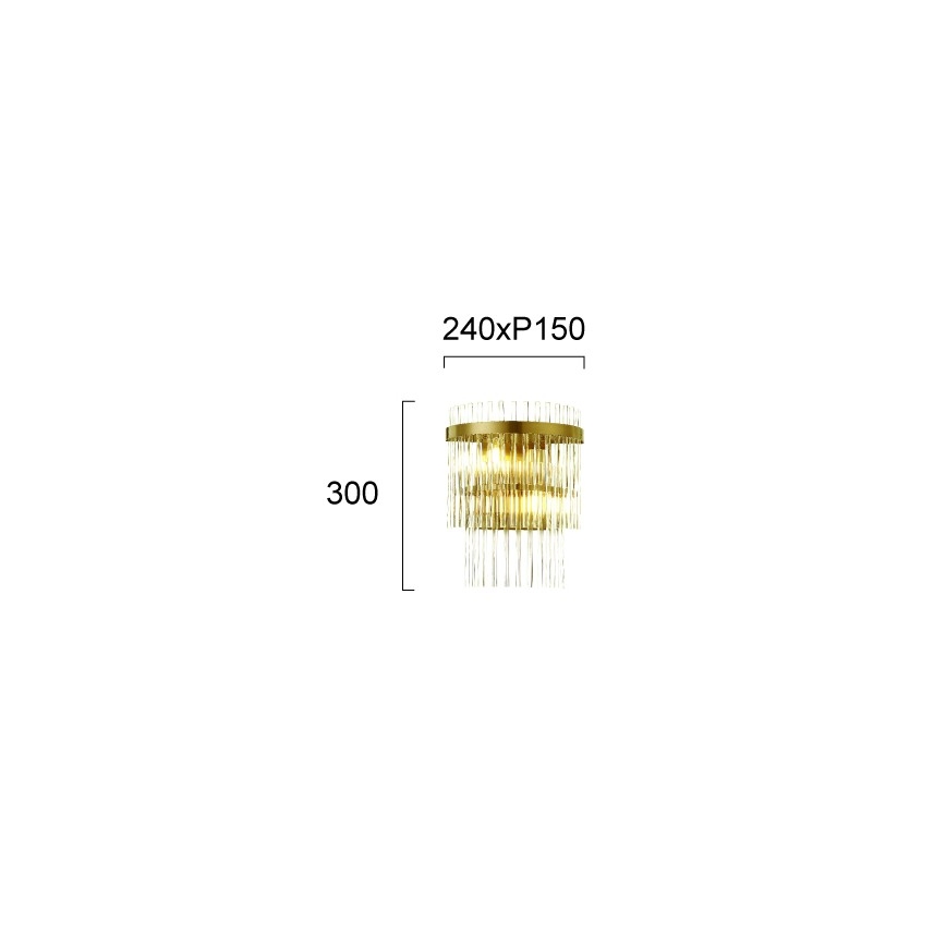 Lampada da parete SABRINA 2xE14/40W/230V dorata