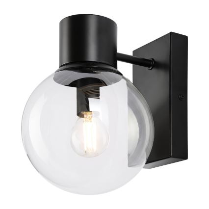 Lampada da parete SFERIO 1xE14/5W/230V nera/trasparente