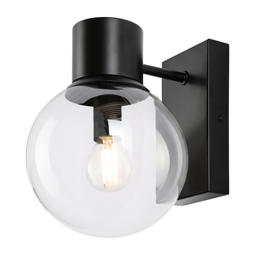 Lampada da parete SFERIO 1xE14/5W/230V nera/trasparente