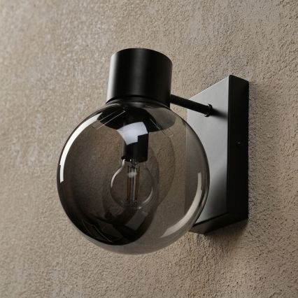 Lampada da parete SFERIO 1xE14/5W/230V nero/nero fumé