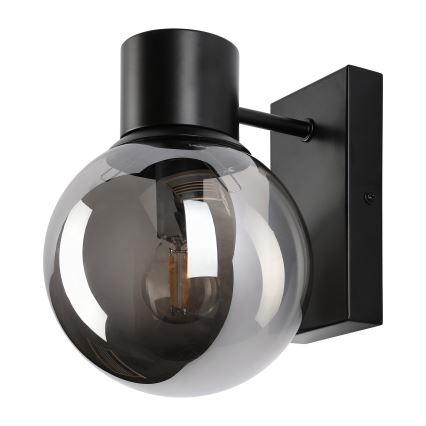 Lampada da parete SFERIO 1xE14/5W/230V nero/nero fumé