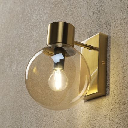 Lampada da parete SFERIO 1xE14/5W/230V ottone/beige fumé