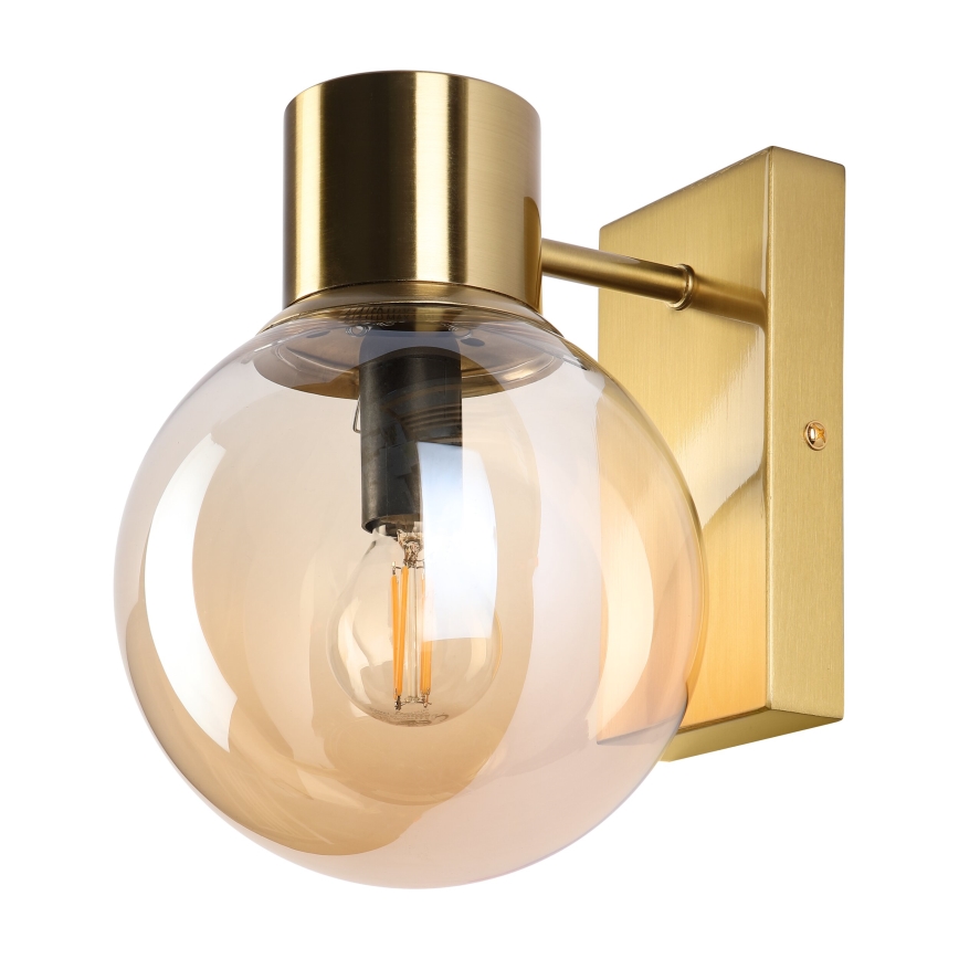 Lampada da parete SFERIO 1xE14/5W/230V ottone/beige fumé
