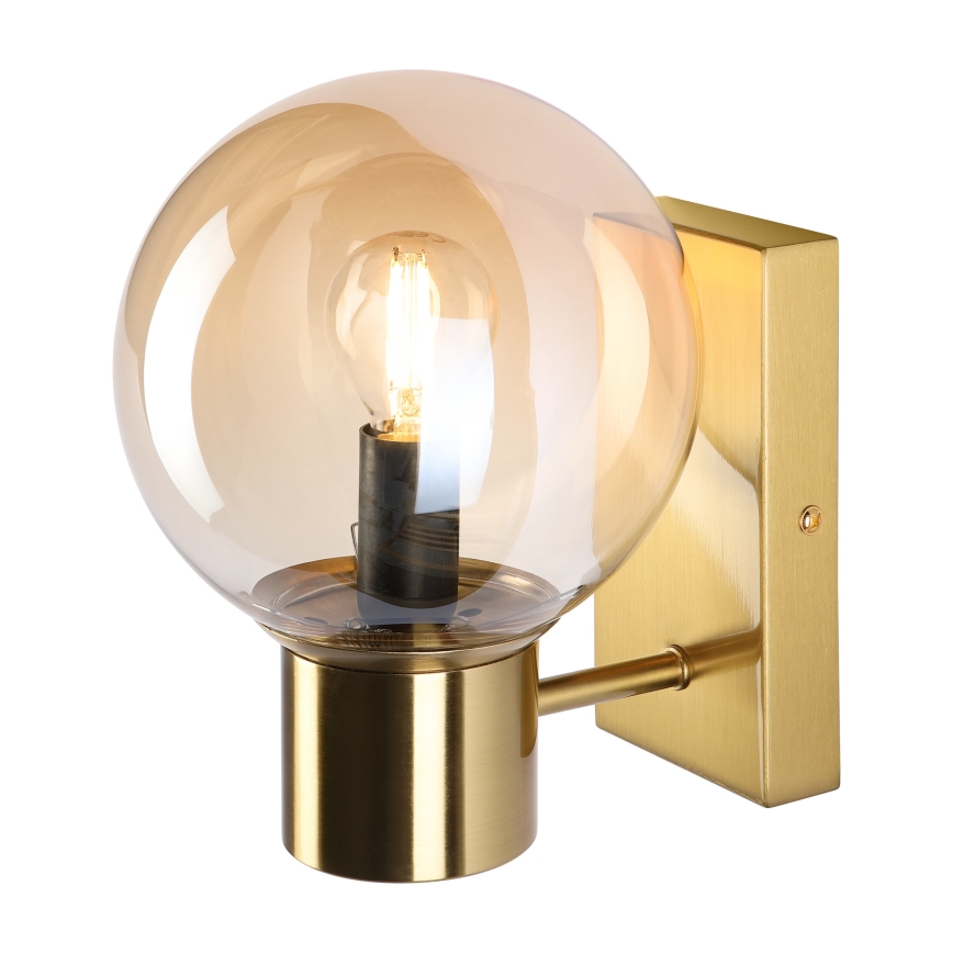 Lampada da parete SFERIO 1xE14/5W/230V ottone/beige fumé