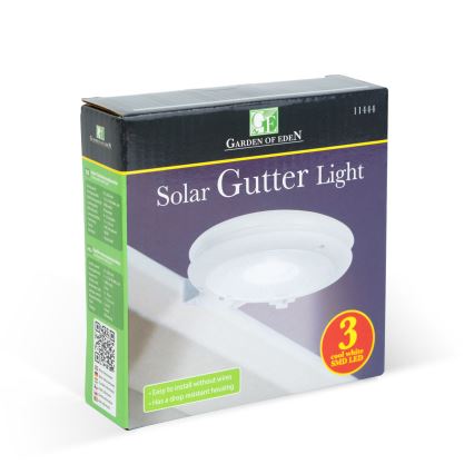 Lampada da parete solare a LED, 1,2V 1000 mAh, IP44, bianco