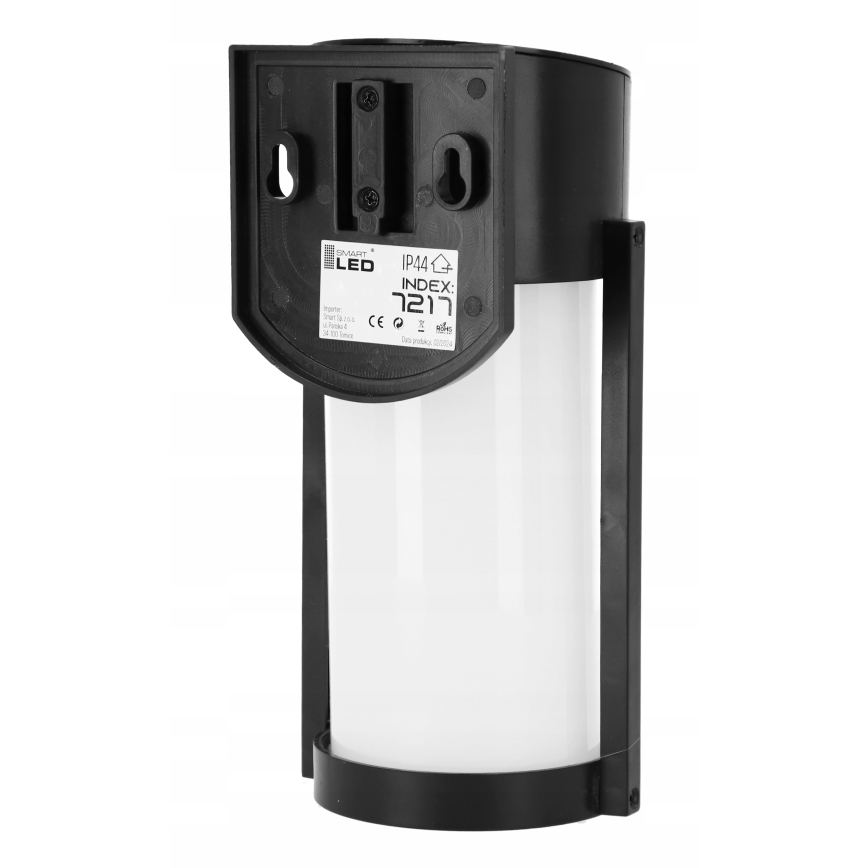 Lampada da parete solare a LED/3,7V 300 mAh IP44 nera