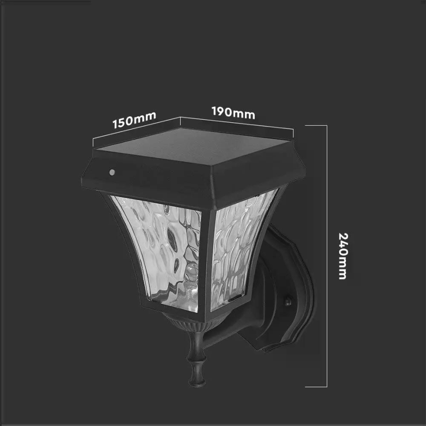 Lampada da parete solare a LED 3in1 LED/2W/5,5V 3000K/6000K IP65 2200 mAh