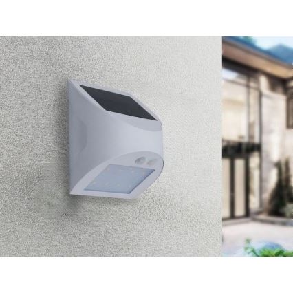 Lampada da parete solare a LED con sensore LED/3W/3,7V 3000/4000K 1200 mAh IP54 bianco
