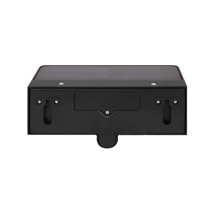 Lampada da parete solare a LED con sensore di movimento e sensore crepuscolare LED/3W/3,7V IP54 1500 mAh nera
