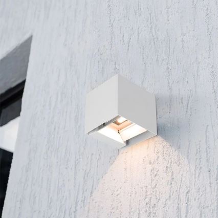 Lampada da parete solare LED con sensore LED/9W/3,7V 3000/4000/5000K IP65 2600 mAh bianco