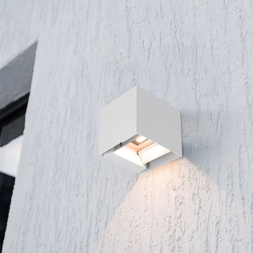Lampada da parete solare LED con sensore LED/9W/3,7V 3000/4000/5000K IP65 2600 mAh bianco