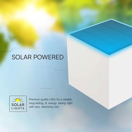 Lampada da parete solare LED con sensore LED/9W/3,7V 3000/4000/5000K IP65 2600 mAh bianco