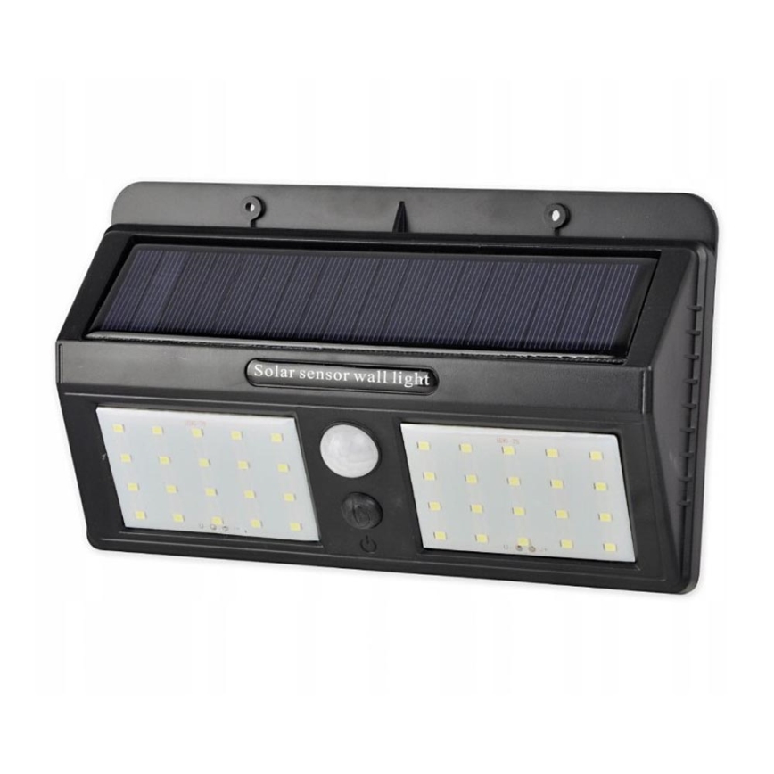 Lampada da parete solare a LED con sensore, LED da 1,2 W, 3,7 V, 1200 mAh, IP54