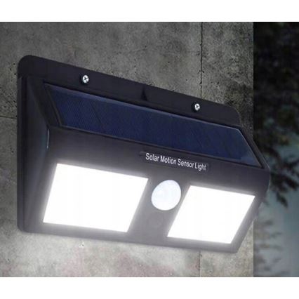 Lampada da parete solare a LED con sensore, LED da 1,2 W, 3,7 V, 1200 mAh, IP54