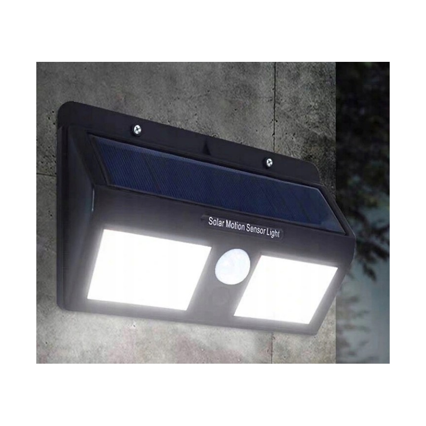 Lampada da parete solare a LED con sensore, LED da 1,2 W, 3,7 V, 1200 mAh, IP54