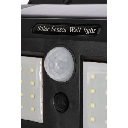 Lampada da parete solare a LED con sensore, LED da 1,2 W, 3,7 V, 1200 mAh, IP54