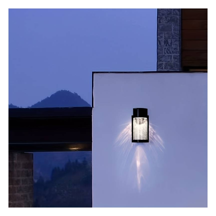 Lampada da parete solare a LED LED/3,7V 300 mAh IP44 nera