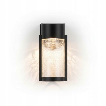 Lampada da parete solare a LED LED/3,7V 300 mAh IP44 nera