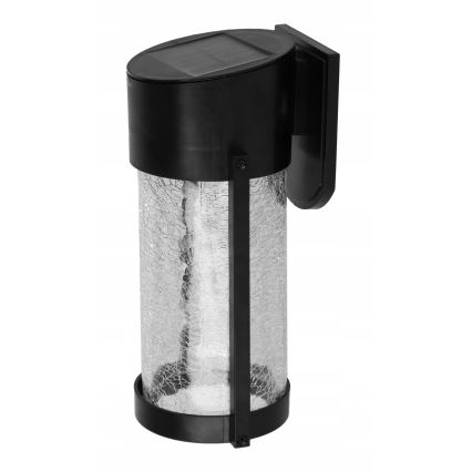Lampada da parete solare a LED LED/3,7V 300 mAh IP44 nera