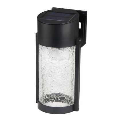 Lampada da parete solare a LED LED/3,7V 300 mAh IP44 nera