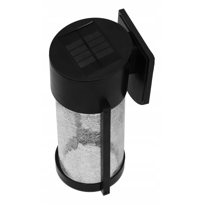 Lampada da parete solare a LED LED/3,7V 300 mAh IP44 nera