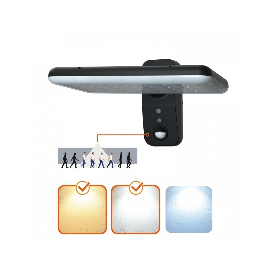 Lampada solare da parete a LED con sensore PHOENIX LED/15W/3,2V 3000/4000K IP65 6000 mAh