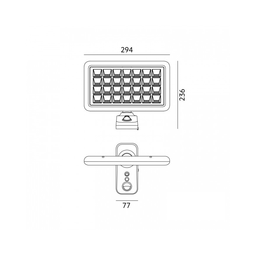 Lampada solare da parete a LED con sensore PHOENIX LED/15W/3,2V 3000/4000K IP65 6000 mAh