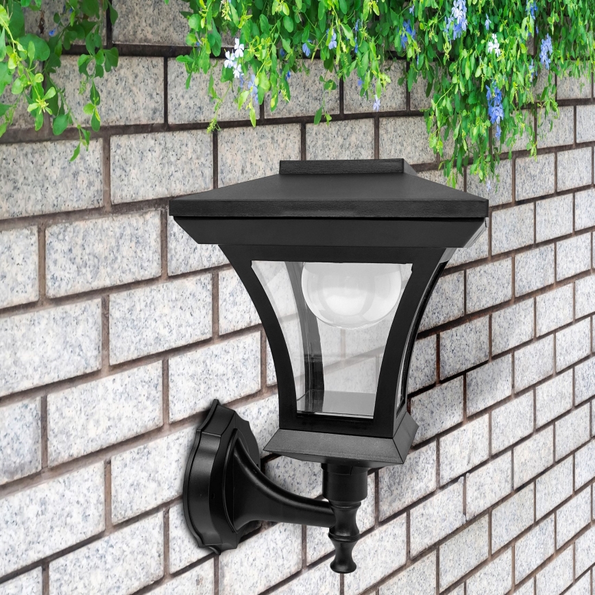 Lampada da parete solare a LED TIRANA LED/1,2V 1800 mAh IP44 nera