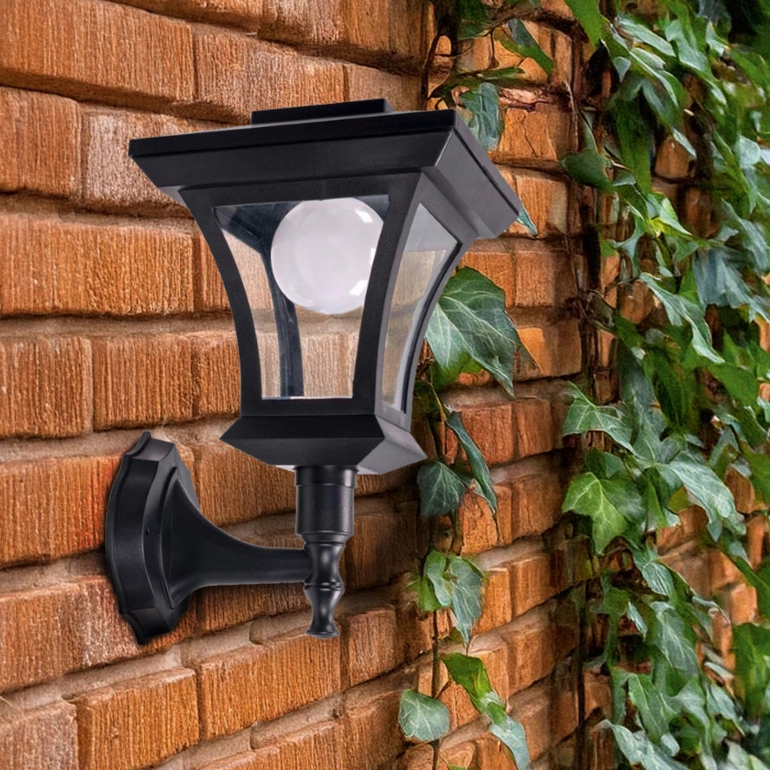 Lampada da parete solare a LED TIRANA LED/1,2V 1800 mAh IP44 nera