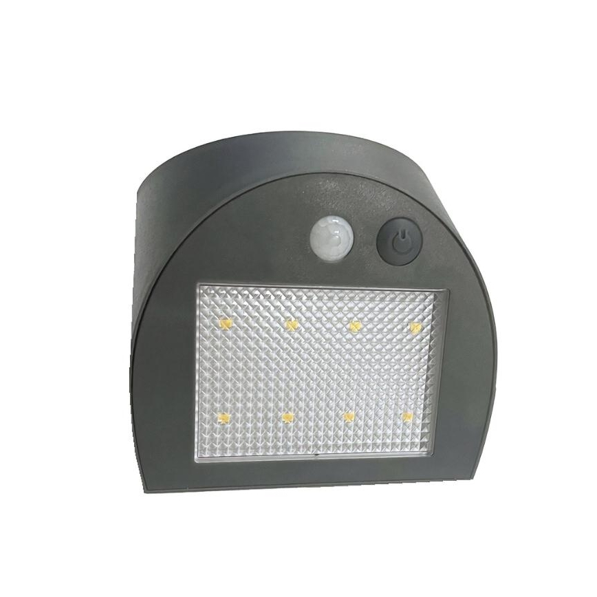 Lampada da parete solare a LED con sensore LED/3W/3,7V 3000/4000K 1200 mAh IP54 antracite