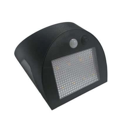 Lampada da parete solare LED con sensore LED/3W/3,7V 3000/4000K 1200 mAh IP54 nera