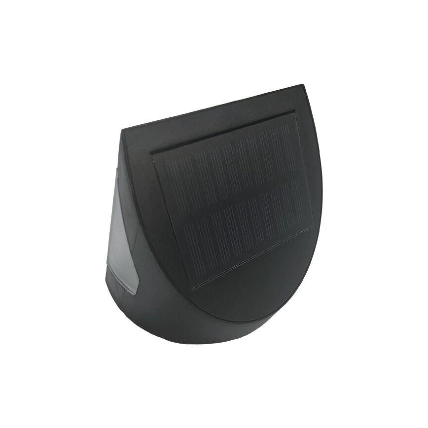 Lampada da parete solare LED con sensore LED/3W/3,7V 3000/4000K 1200 mAh IP54 nera
