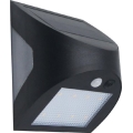 Lampada da parete solare LED con sensore LED/3W/3,7V 3000/4000K 1200 mAh IP54 nera