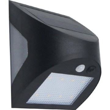 Lampada da parete solare LED con sensore LED/3W/3,7V 3000/4000K 1200 mAh IP54 nera
