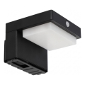 Lampada da parete solare LED con sensore LED/5W/3,7V 2000 mAh IP44 nero