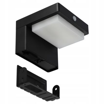 Lampada da parete solare LED con sensore LED/5W/3,7V 2000 mAh IP44 nero